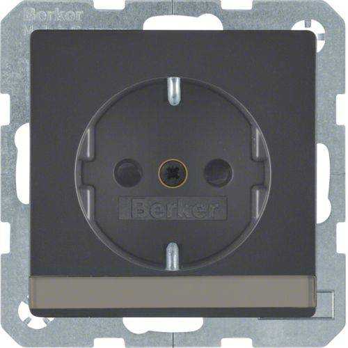 Berker 41496086 Steckdose SCHUKO mit Beschriftungsfeld u. erh.BS Q.1/Q.3 anthrazit, samt Mesch Shop Berker 41496086 Steckdose SCHUKO mit Beschriftungsfeld u. erh.BS Q.1/Q.3 anthrazit, samt Mesch Shop